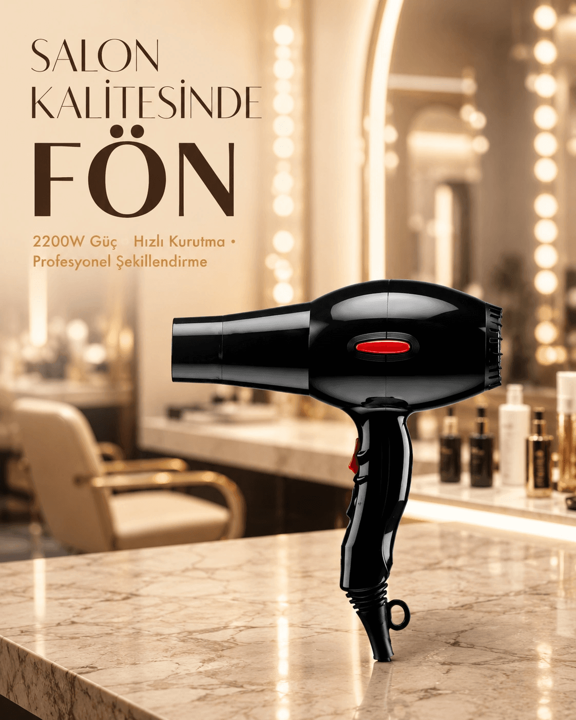 2200w Ac Motor Saç Kurutma Makinesi Hafif Ve Dayanıklı Tasarımlı