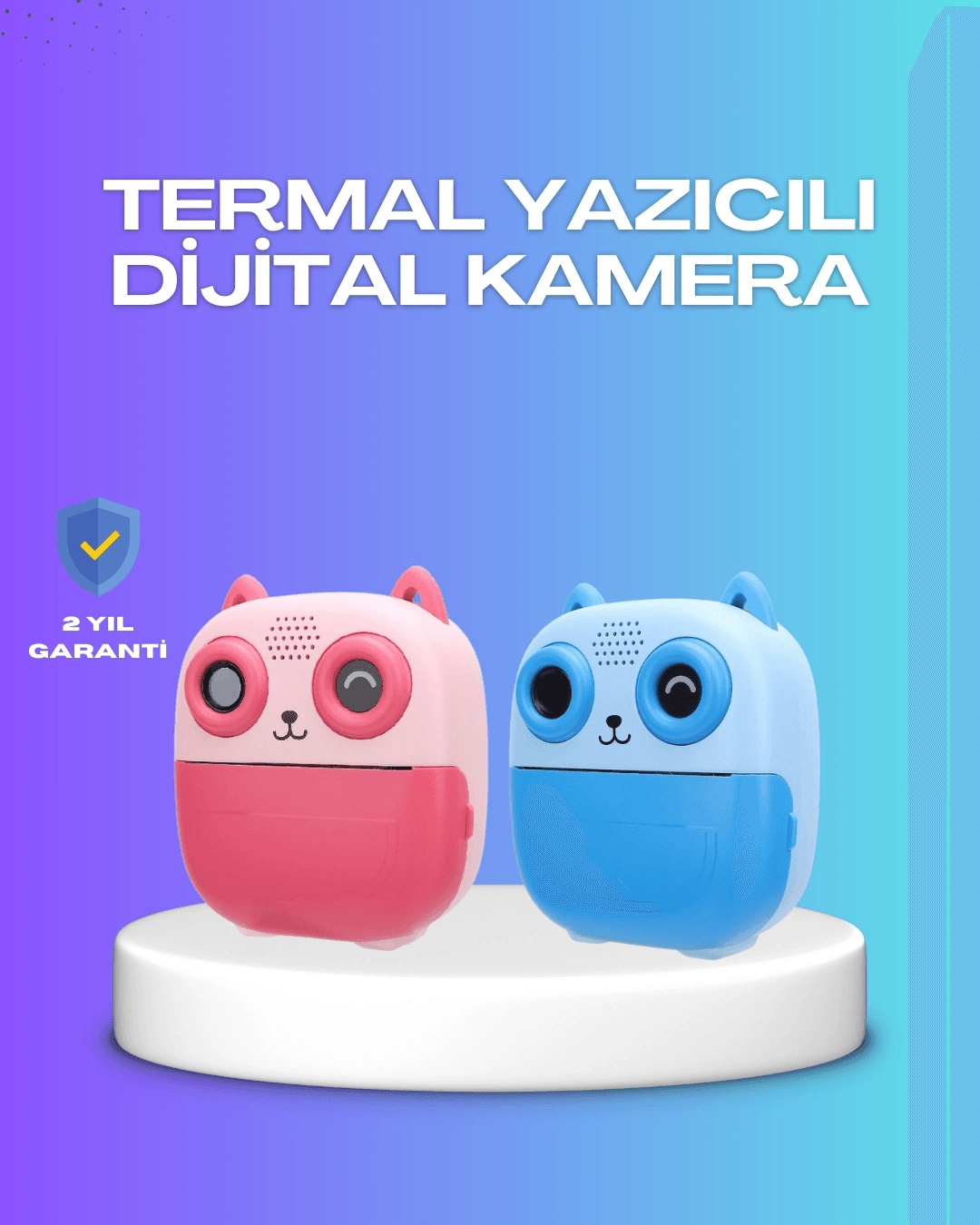 2.4 İnç Ekranlı Çocuk Fotoğraf Makinesi 6x Zoom Özellikli