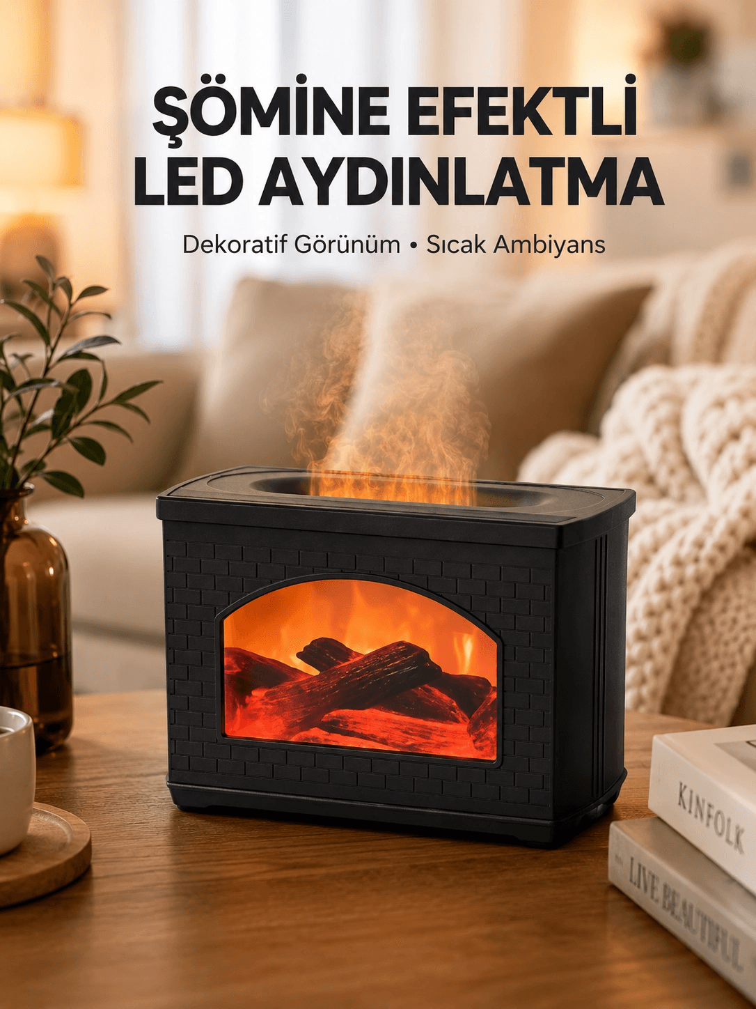 Aromaterapi Destekli Ultrasonik Nemlendirici Usb Bağlantılı Sessiz Model