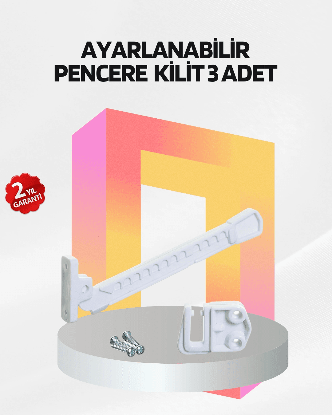 Cam Pencere Güvenlik Kilidi Açılma Sınırlayıcı At 3 Adet