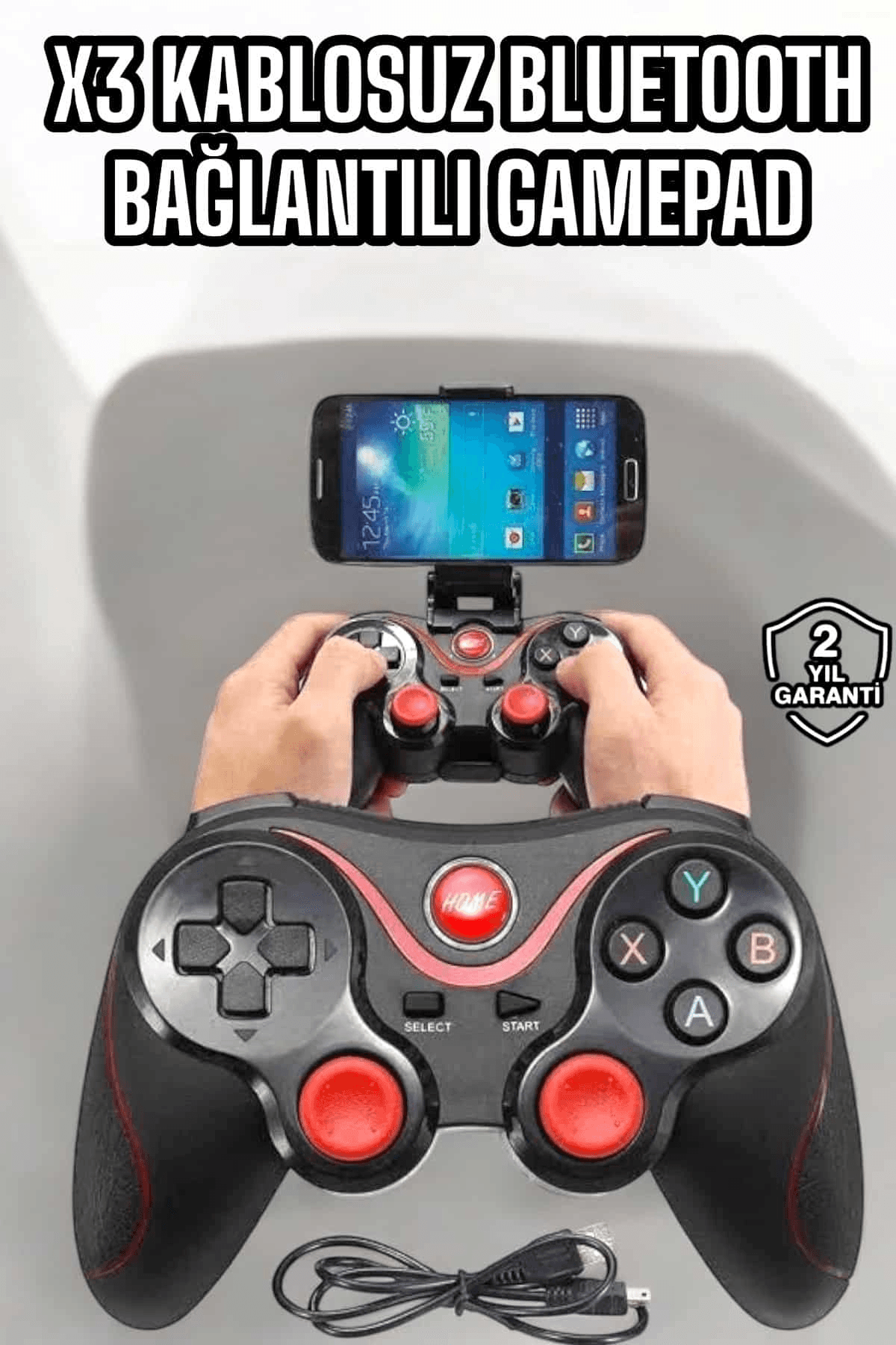 Game Stick Android Uyumlu Gamepad X3 Standlı Oyun Kolu Bluetooth Bağlantılı