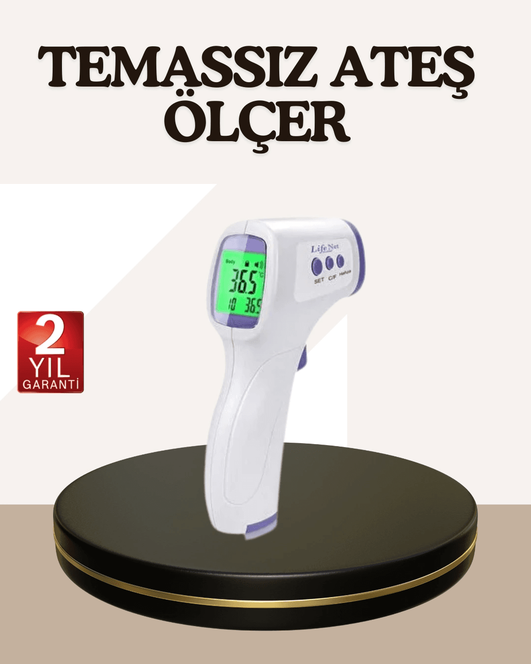 Kızılötesi Alından Temassız Ateş Ölçer Akıllı Sesli Uyarı