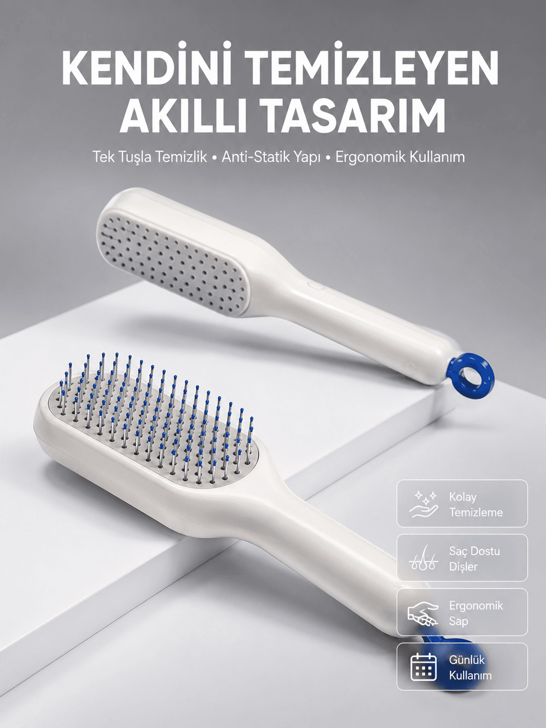 Kolay Temizlenen Fırçası Evcil Hayvanlara Özel Tüy Temizleme