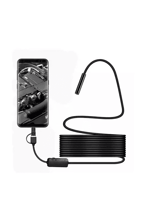 Vtn-02 Endoskop Yılan Video Kamera Led’li 2 Metre 7 Mm Sert Kablo Su Geçirmez