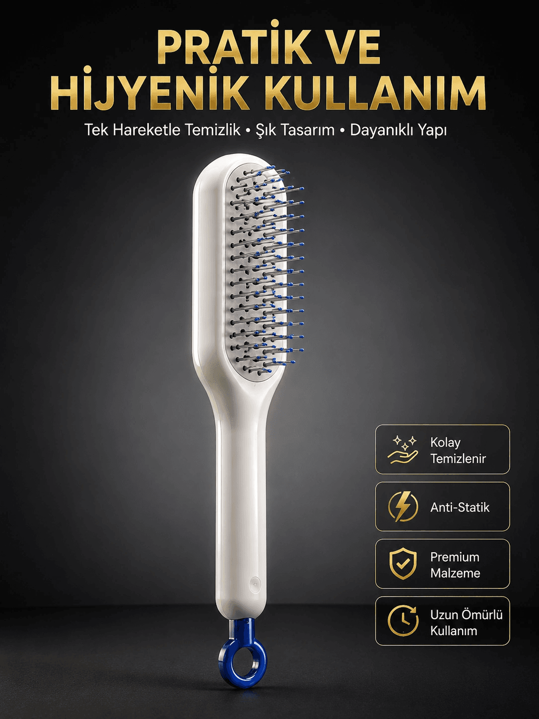 Yeni Nesil Saç Fırçası Saç Derisini Ölü Derilerinden Arındırır Kolay Temizlenen
